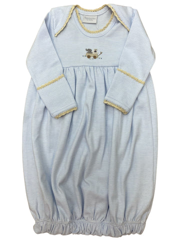 Bear and Elephant Lap Shoulder Gown- Squiggles