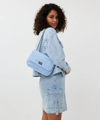Esqualo Straw Handbag-BLUE