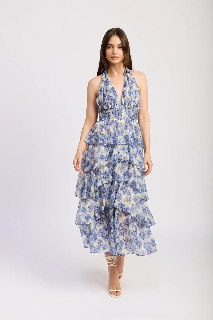 BLUE/ IVORY Odessa Maxi Dress- EN SAISON BLUE/ IVORY Odessa Maxi Dress- EN SAISON