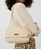 Esqualo Straw Handbag- OFF WHITE