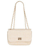 Esqualo Straw Handbag- OFF WHITE