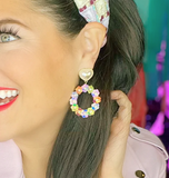 Brianna Cannon- Floral Hoop Earrings