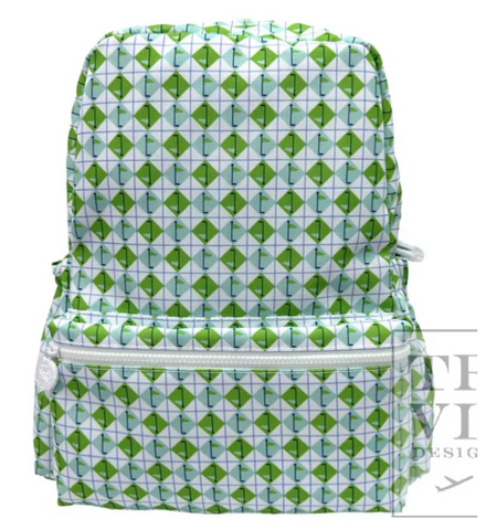 TRVL-AQUA GREEN DIAMOND TEE TIME BACKPACKER