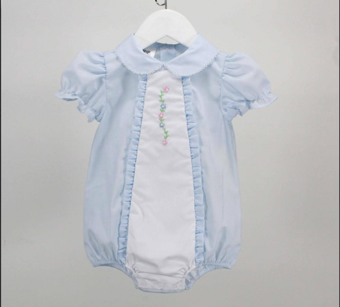 Baby Blessings-Light Blue Flower Garland Hazel Bubble