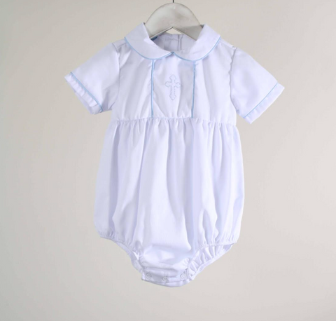 Charming Little One-Have Faith Light Blue Cross Cameron Bubble