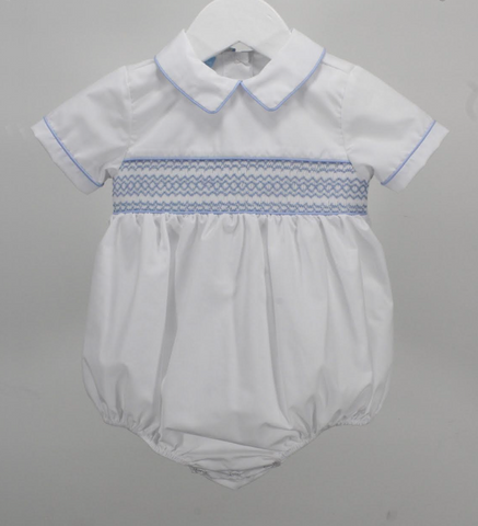Charming Little One-White Geometric Paxton Bubble