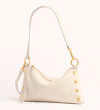Leather Shoulder Bag Kyle-Calla Lily White/Brushed Gold