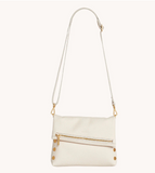 HAMMITT -Leather Crossbody Clutch VIP Med-Calla Lily White/Brushed Gold
