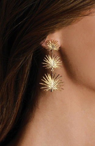 Triple Fan Palm Dangle Earrings- ANABEL ARAM