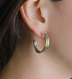 Farrier Mixed Metal Hoop Earrings-ANABEL ARAM