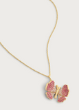Butterfly Pink Pavé Necklace- ANABEL ARAM