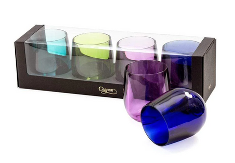 Acrylic 12oz Tumbler Gift Set in Jewel Tones - Set of 4- CASPARI