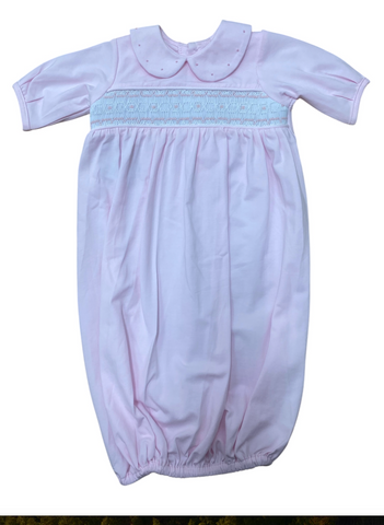 BABY SEN KNIT PINK GOWN