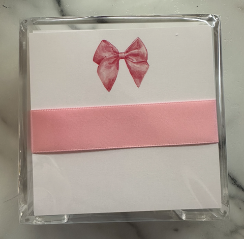 Taylor Paladino- Acrylic Holder with bow note cards