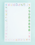 Sunset Mahjong Tiles Border Notepad