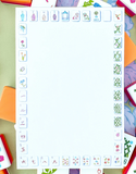 Sunset Mahjong Tiles Border Notepad