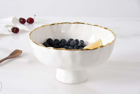 Portofino Small Footed Bowl-Pampa Bay