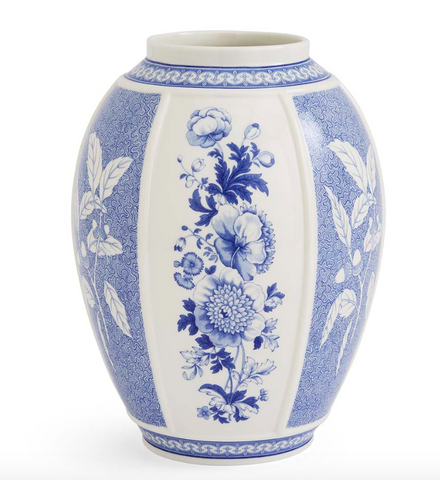 Spode Blue Italian British Flowers Vase