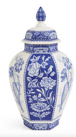 Spode Blue Italian Floral Vase