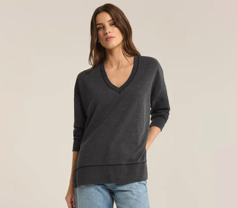 Z Supply- Jet Black Modern V-Neck Weekender