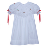 Phoenix&Ren-Chandler Dress-Red Christmas Embroidery Buds