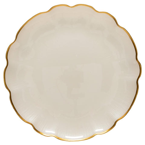 Casafina Francesca French Country Gold Rim Colored Glass Charger Plate