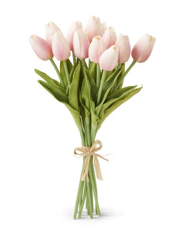 13.5" Real Touch Pink Tulip Mini Bundle