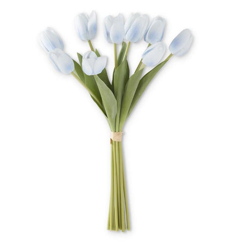 19" Blue Silk Real Touch Tulip Bundle