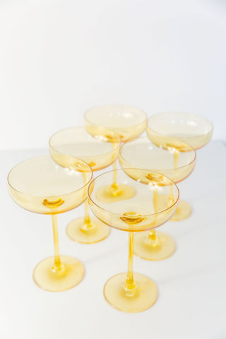 Yellow Estelle Champagne Coupe