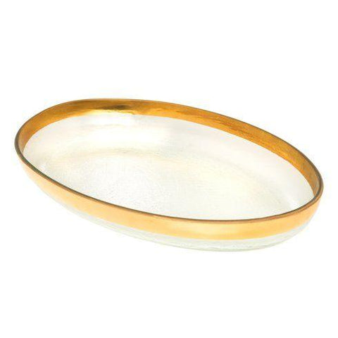 Annie Glass Mod Large Round Oval Platter