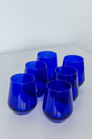 Royal Blue Stemless Wine Glasses