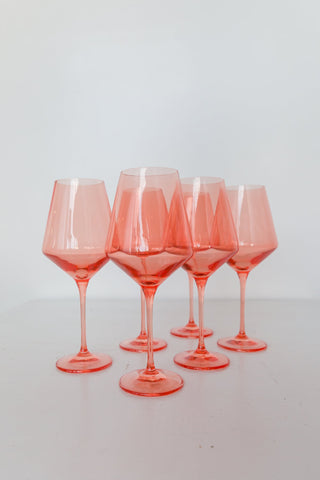 Estelle Peach Wine Glass