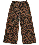 Hannah Banana Big Girls Leopard Print Wide Leg Cargo Pants