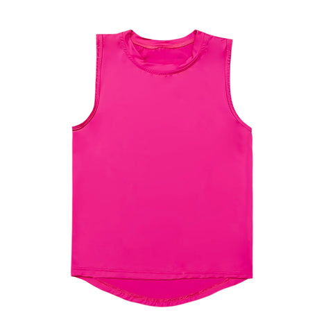 Neon Pink High Low Tank- BELLE CHER