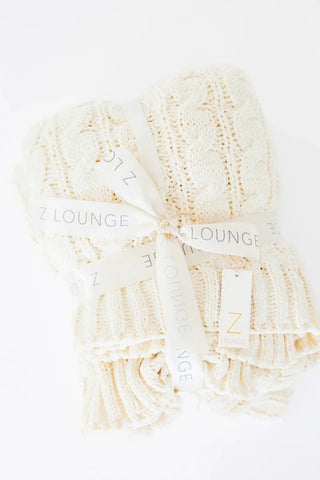 Z Supply - Cable Knit Blanket / Cream