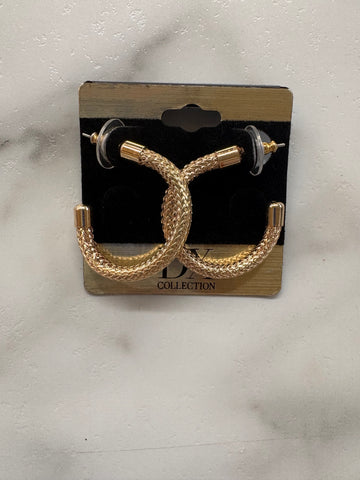 DX Collections- Gold Rope Hoops
