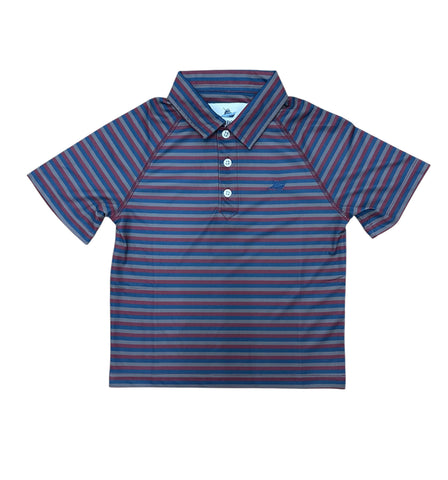 Southbound- Boy's Polo SS-Navy Falcon Stripe