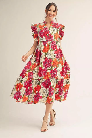 Red/Pink Mix Midi