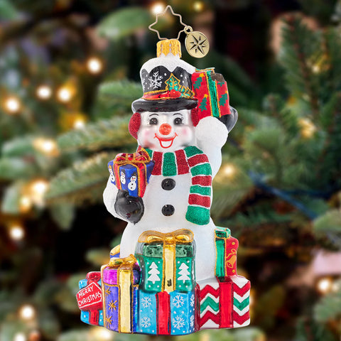 WRAPPED AND READY SNOWMAN- Christopher Radko