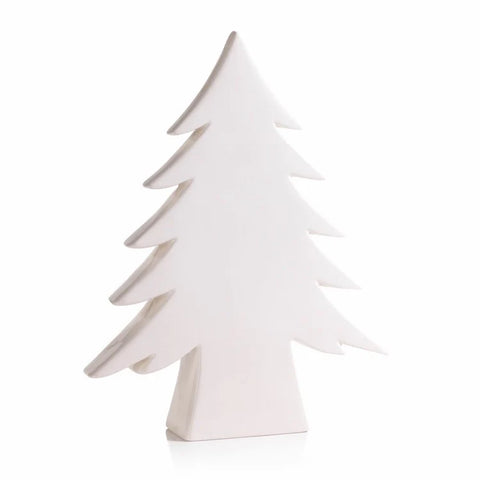 16.5" Tall White Ceramic Tree