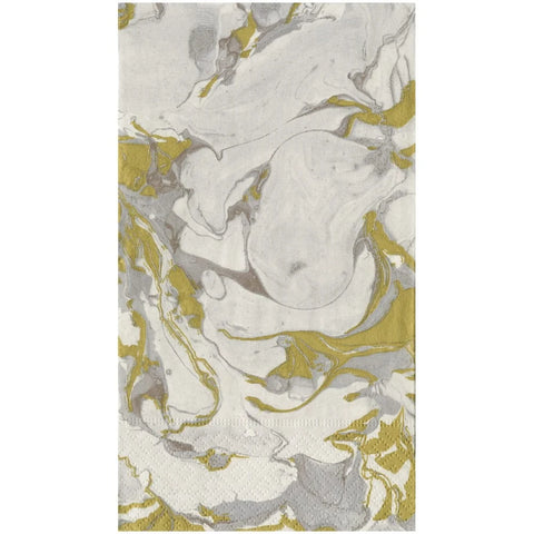 Caspari- Marbled Quartz Guest Towel - package of 15