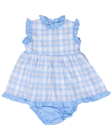 Reagan Pink & Blue Plaid Bloomer Set- THE OAKS