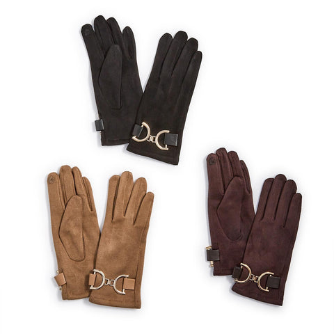 Milano Oversized Bit Glove in Microsuede with Touchscreen Fingertips Assorted 3 Colors