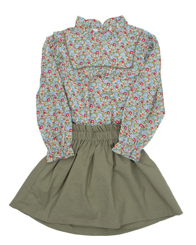 Anderson Ann Evergreen Floral Skirt Set- The Oaks