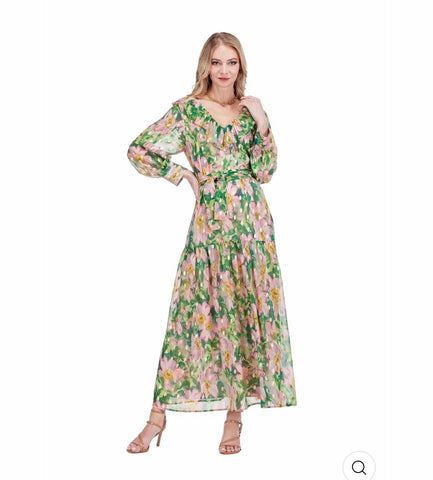 Jade-Golden Magnolia Maxi Dress