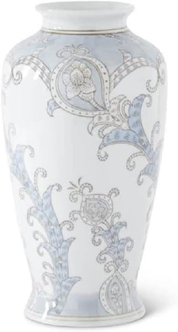 Floral Ceramic Vase Blue/Gray