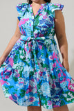 Lavera Floral Charlotte Button Midi Dress plus