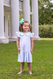 Genevieve Dress- Light Blue Stripe/Light Mint