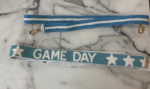 Purse Straps- Light Blue Game Day
