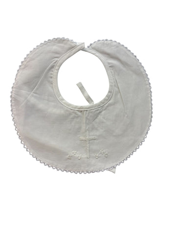 
Baby Sen- Bib - White Cross 
